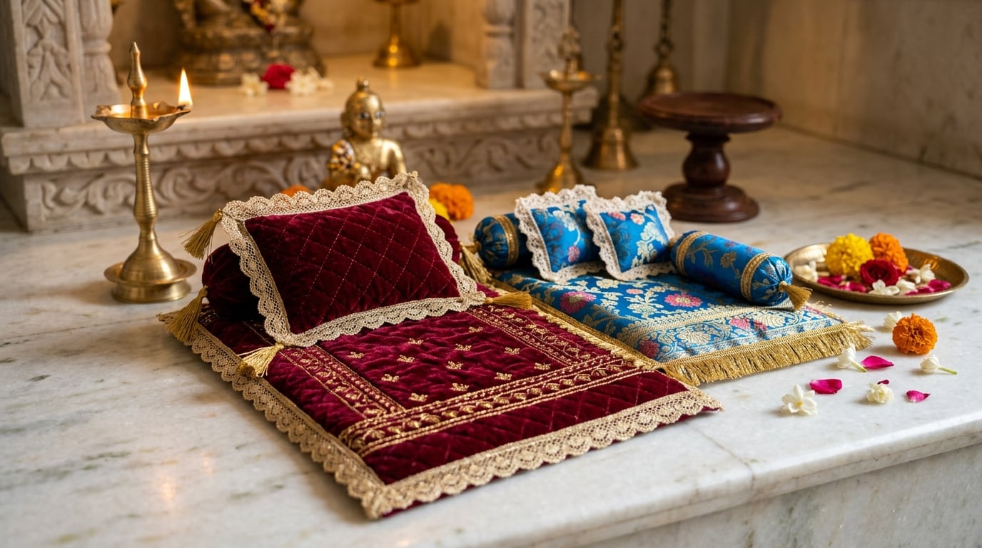 Deity Bichana Bed & Pillow Set