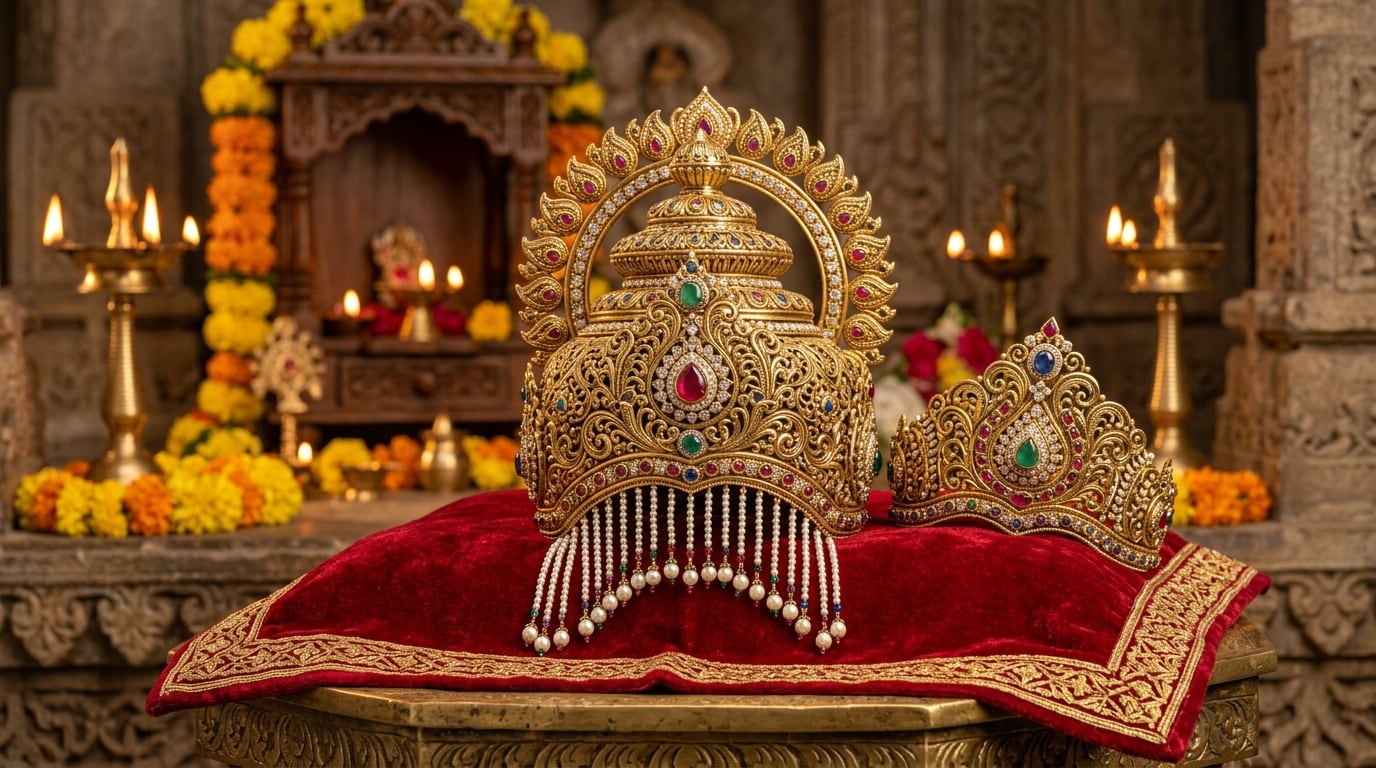Stone er Mukut (Stone on Pitol Crowns)