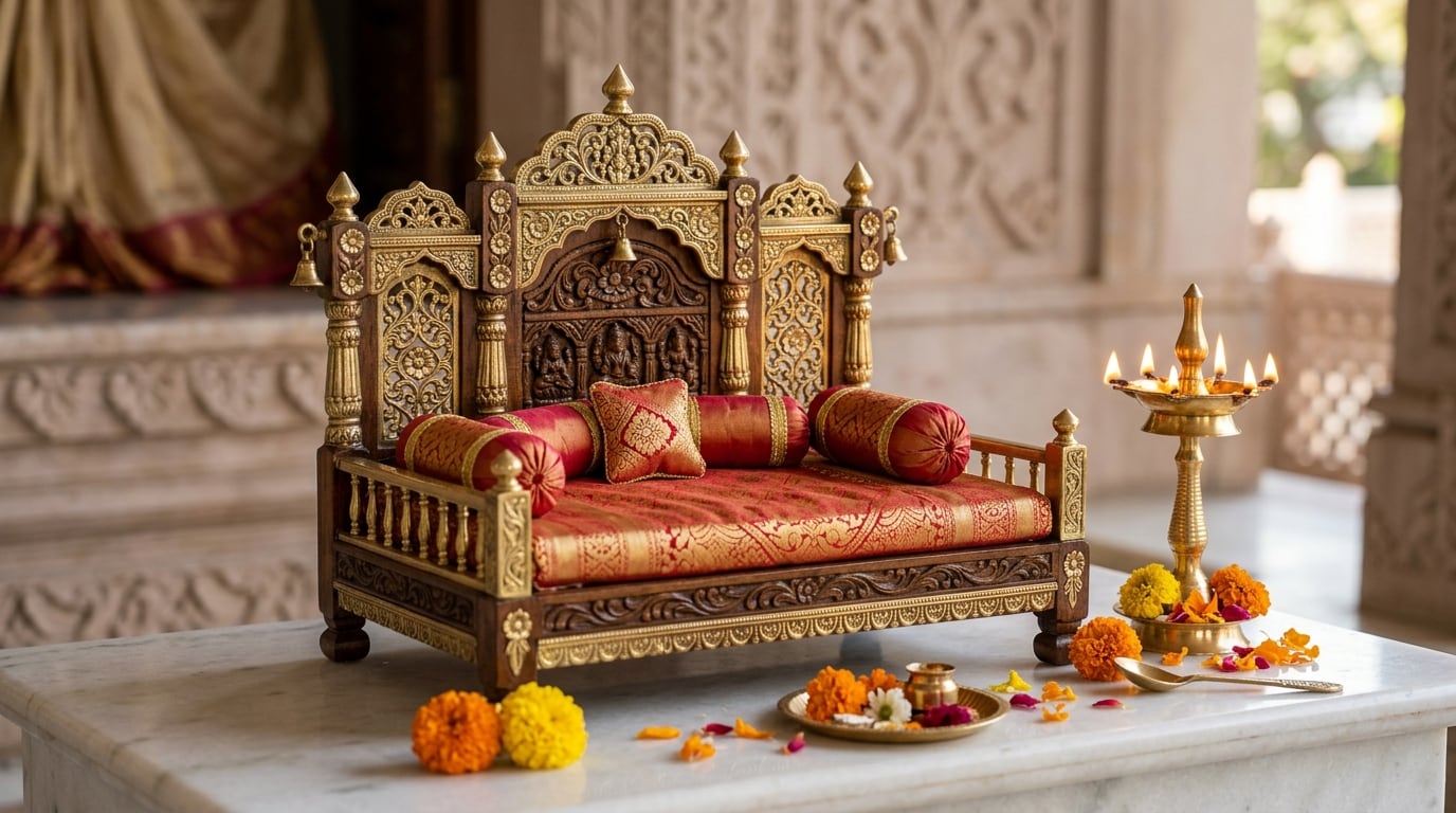 Thakurer Khat (Wooden & Steel Bed)